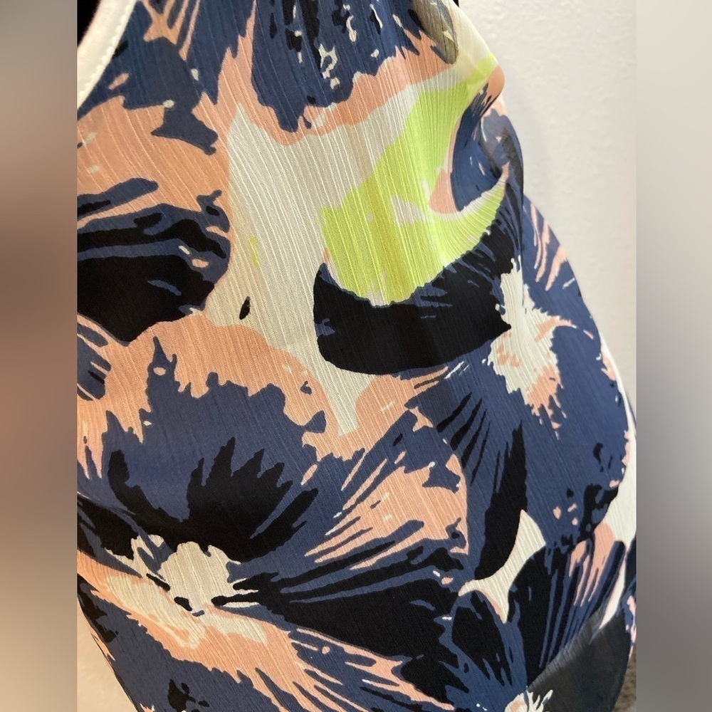 Volcom~NWT~Genuine Racerback Tank Top~Printed Back~High-Low Hem~Size S/P/10 - Picture 3 of 14